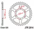 JT Takaratas ZBK - Musta Zinc JTR2014.48ZBK - Moottoripyörän takarattaat - D523995 - 1