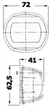 Kulkuvalo Compact 12 RST - valkoinen 225° - Veneen kulkuvalot - D123505 - 2