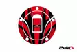 Puig Fuel Cap Cover Radical Kawasaki C/Red - Mallikohatiset tarrasarjat - D299495 - 1