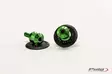 Puig Spools Hi-Tech Parts Dim.8 C/Green - Moottoripyörän kaatumatapit - D302225 - 1
