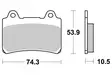 Sbs Jarrupalat Ceramic - Moottoripyörän jarrupalat - D2575 - 2