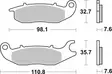 Sbs Jarrupalat Sintered - Moottoripyörän jarrupalat - D512155 - 2