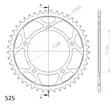 Supersprox / JT Teräs takaratas 1792.45 - Moottoripyörän takarattaat - D26635 - 2