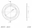 Supersprox / JT Teräs takaratas 463.48 - Moottoripyörän takarattaat - D26715 - 2
