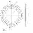 Supersprox Teräs Takaratas 1307-41 Musta - Moottoripyörän takarattaat - D80295 - 2
