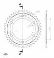 Supersprox Teräs takaratas 210.42 - Moottoripyörän takarattaat - D114385 - 2