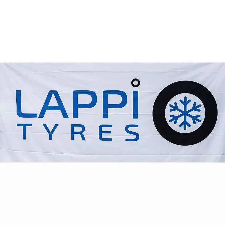 2m x 4m Lappi Tyres banderolli - Renkaat, rengaskoneiden varaosat - 499-120585 - 1