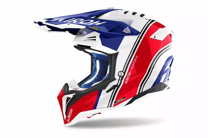 Airoh Kypärä Aviator 3 Hima Punainen Kiiltävä - Crossikypärät - D506745 - 1