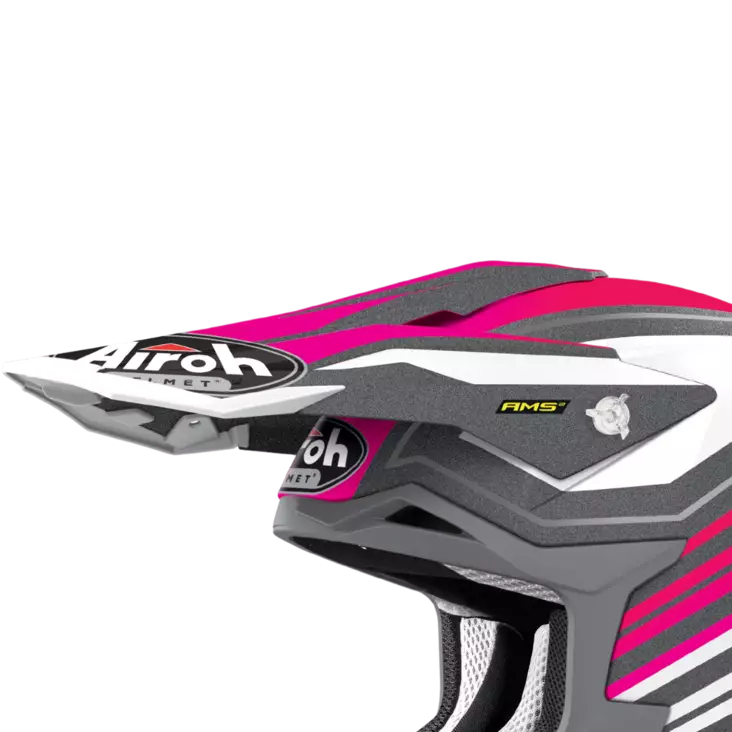 Airoh Strycker Lippa Shaded pinkki matta - Offtoad kypärien lipat - D388675 - 1