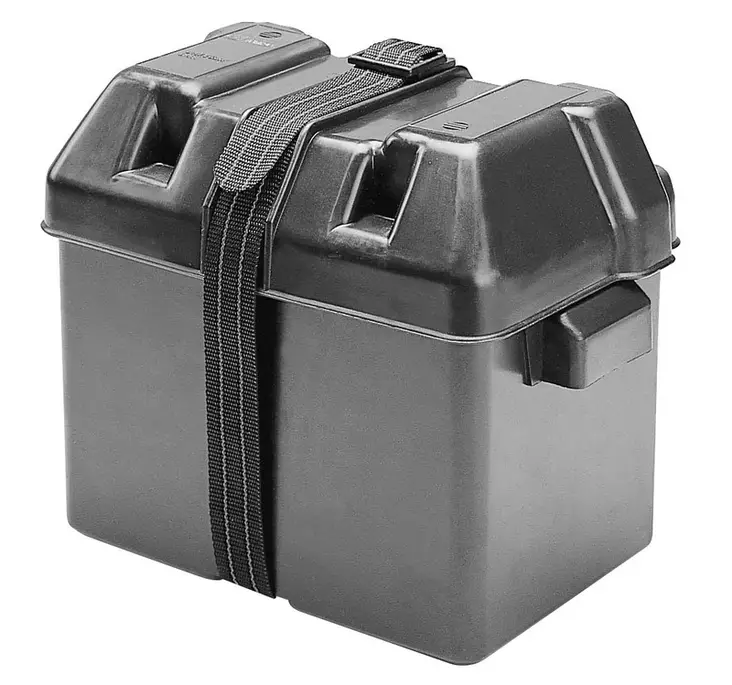 Akkukotelo+kiristyshihna isokoko. 34,3x19,4x22,9cm - Veneen akkulaatikot ja kengät - D498095 - 1