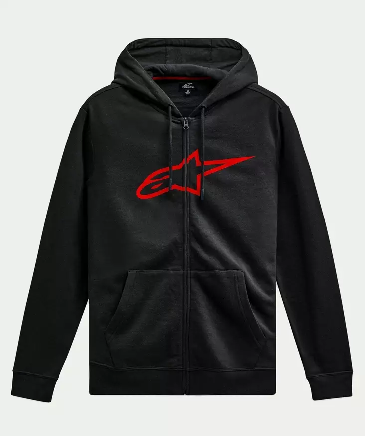 Alpinestars Fleece Angeless Zip Hoodie v3 Black/Red - Hupparit ja svetarit - D499775 - 1