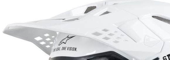 Alpinestars Lippa S-M10/S-M8 - SOLID Valkoinen - Offtoad kypärien lipat - D271535 - 1
