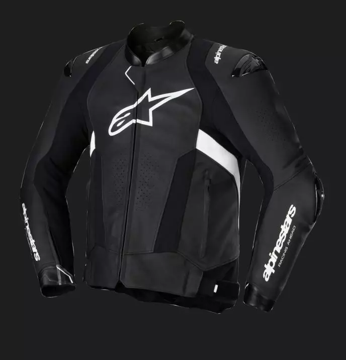 Alpinestars Nahkatakki Missile v3 Musta/Valkoinen - Moottoripyörä nahkatakit - D496885 - 1