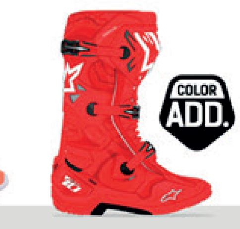 Alpinestars Saapas Tech 10 Punainen - Crossi ajosaappaat - D396575 - 1