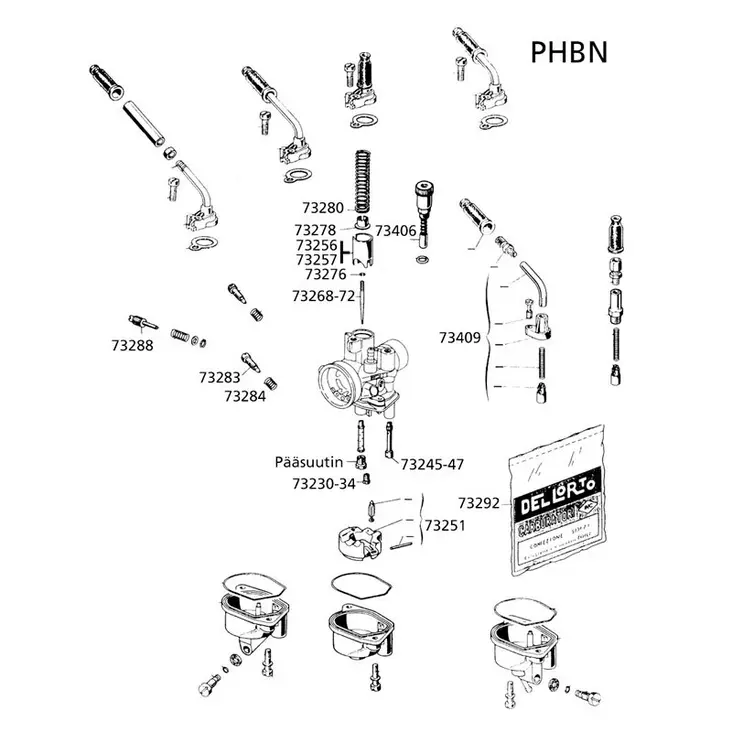 Dellorto Tyhjäkäyntisuutin, # 40 , Dellorto PHBN , PHVA - Mopon suuttimet ja suutinsarjat - D479535 - 1