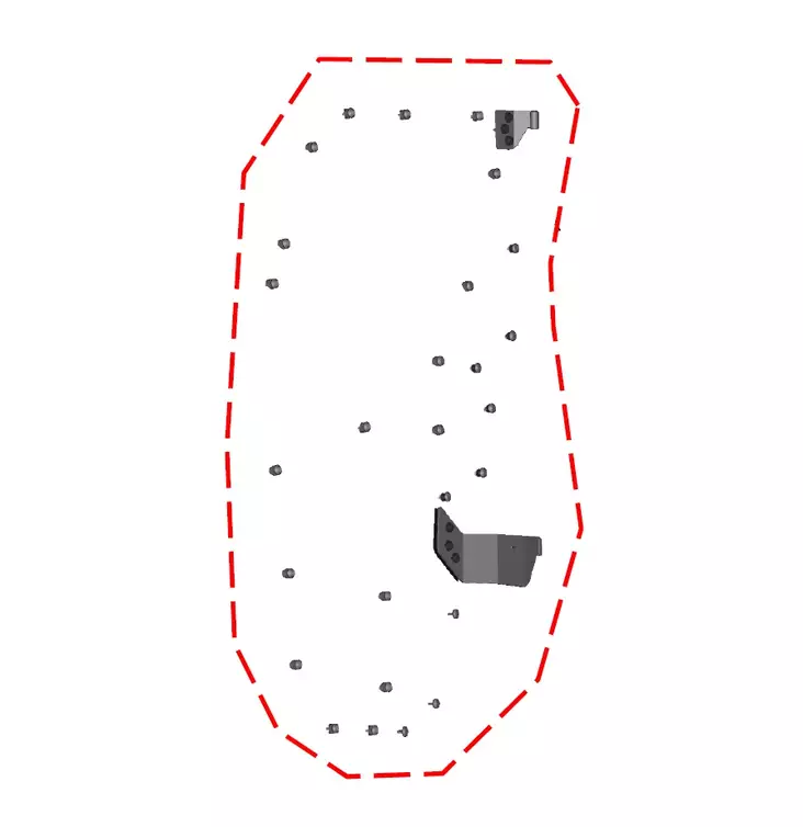 DFK Oven Sarana- + ovikiinnikesarja Vasen Polaris Ranger 570 Midsize 2022-> - DFK hyttien varaosat ja tarvikkeet - D538845 - 1