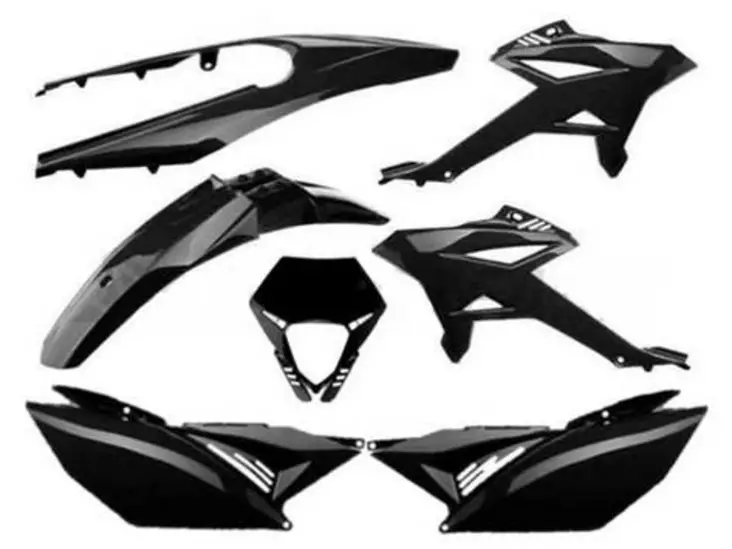 Garage Katesarja, Musta, Beta RR 50 Enduro, Motard, SM 12- , (7-osaa) - Mopon muovisarjat ja tarrat - D480035 - 1