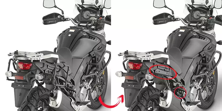 Givi putkisivutelineet Easyfit Suzuki DL650 V-STROM (17) - Kiinnityssarjat ja tavaratelineet - D230215 - 1