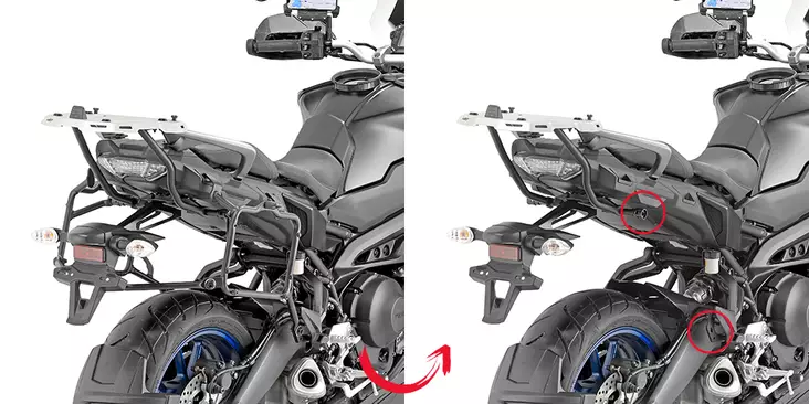 Givi putkisivutelineet Rapid release Tracer 900/GT (18-19) - Kiinnityssarjat ja tavaratelineet - D303385 - 1
