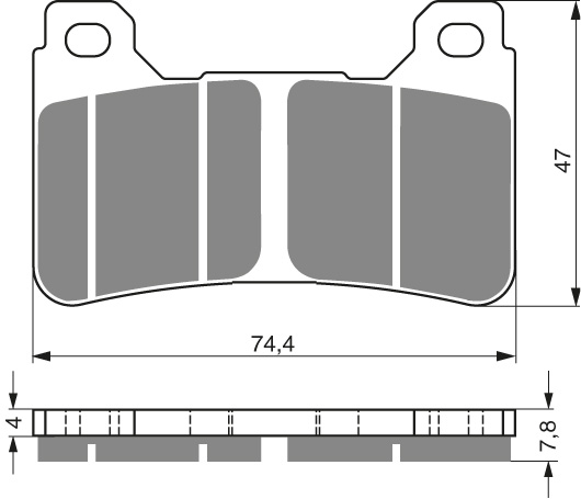 GOLDFREN Jarrupalat 214 Ceramic carbon S3 - Moottoripyörän jarrupalat - D228005 - 1