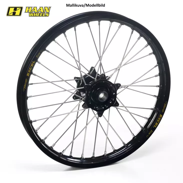 Haan wheel KTM SX/SX-F 15-.. EXC/F 16-.. 21-1,60 BLACK RIM/BLACK HUB - Moottoripyörän vanteet - D396565 - 1