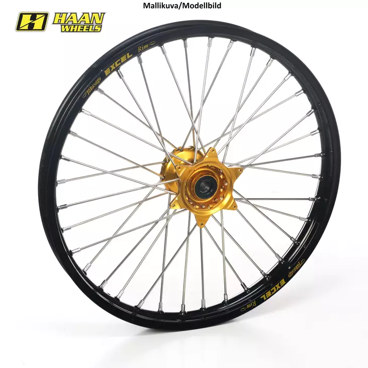 Haan wheel SX85 12- 17-1,40 BLACK RIM/GOLD HUB - Moottoripyörän vanteet - D382945 - 1