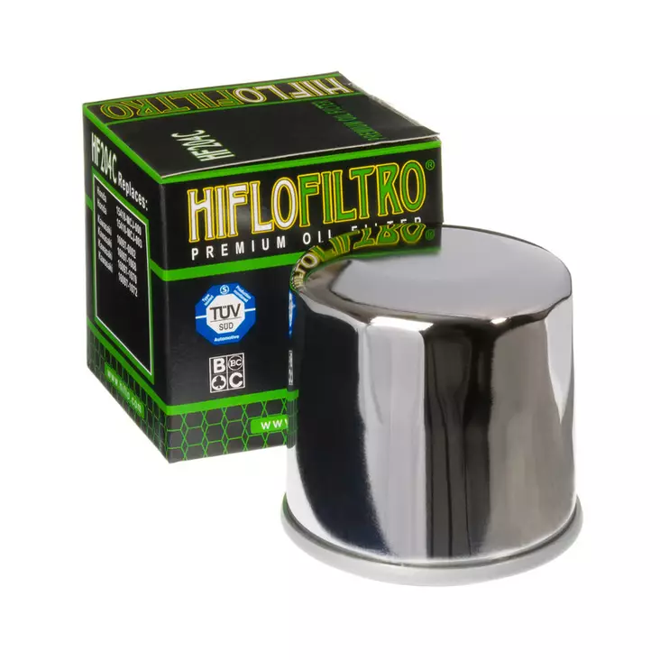 HiFlo öljynsuodatin HF204C Kromi - Mönkijän öljynsuodattimet - D130675 - 1