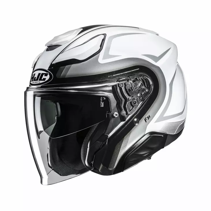 HJC Kypärä F31 Bask Valkoinen/Harmaa MC10 - Avokypärät - D524985 - 1