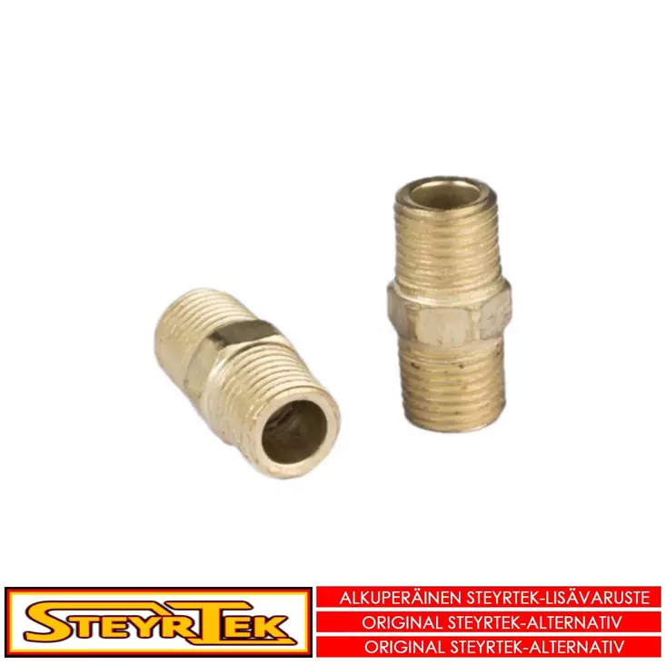 Jatkonippa 1/4" uros kierteestä 1/4" urokseen - Paineilmaliittimet - 499-78605 - 1