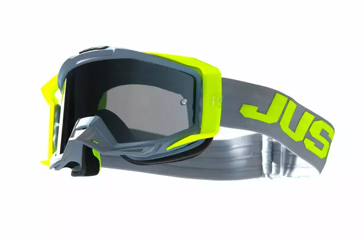 Just1 Goggle Iris 2.0 Logo Harmaa - Keltainen Fluo Peili Hopea Linssi - Crossilasit - D444825 - 1