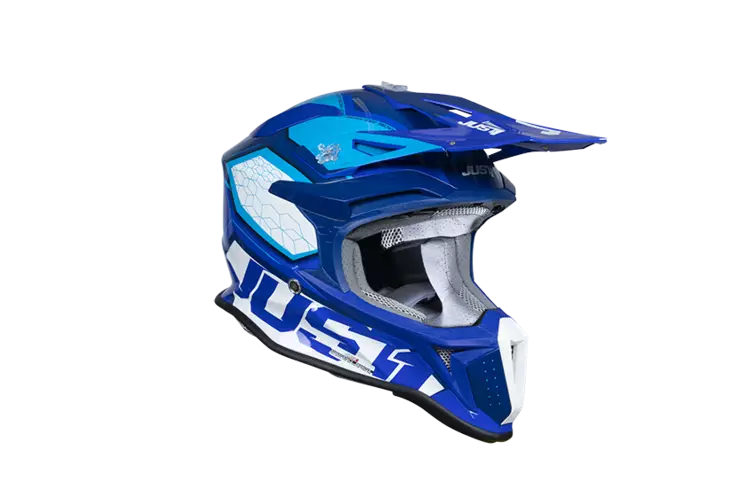 Just1 J-18 F Hexa crossikypärä valkoinen/sininen - Crossikypärät - D444895 - 1