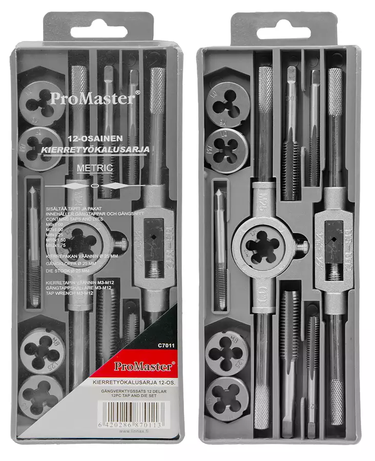 Kierretyökalusarja 12-os. - Kierretapit ja -pakat - LX1845 - 1
