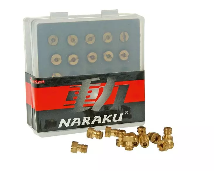 Naraku Suutinlajitelma, 5mm, #80 - #100 (11 kpl), Yhteensopiva: Dellorto - Mopon suuttimet ja suutinsarjat - D95435 - 1