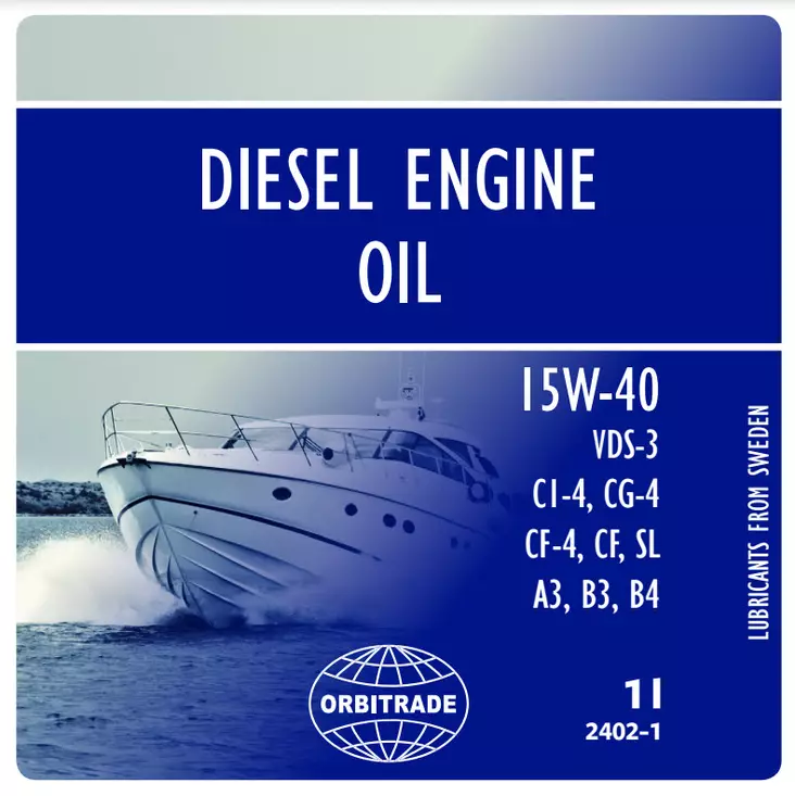 Orbitrade Diesel engine oil 15W40 1L - Marine öljyt - D236675 - 1