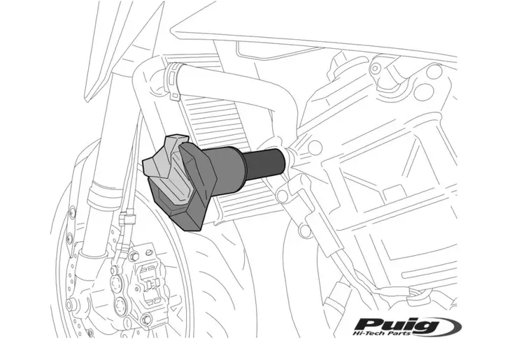 Puig Crash Pads R19 Honda CBR 600RR C/Black - Moottoripyörän kaatumatapit - D517035 - 1