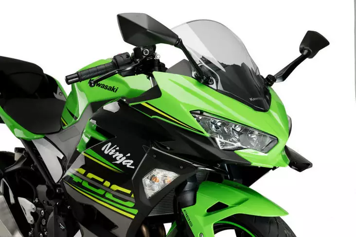 Puig Downforce Spoilers Forkawasaki Ninja 400 C/Black - Moottoripyörän katteet ja tuulenohjaimet - D358895 - 1