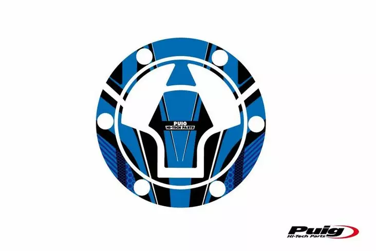 Puig Fuel Cap Cover Mod. Radical Kawasaki C/Blue - Mallikohatiset tarrasarjat - D301405 - 1