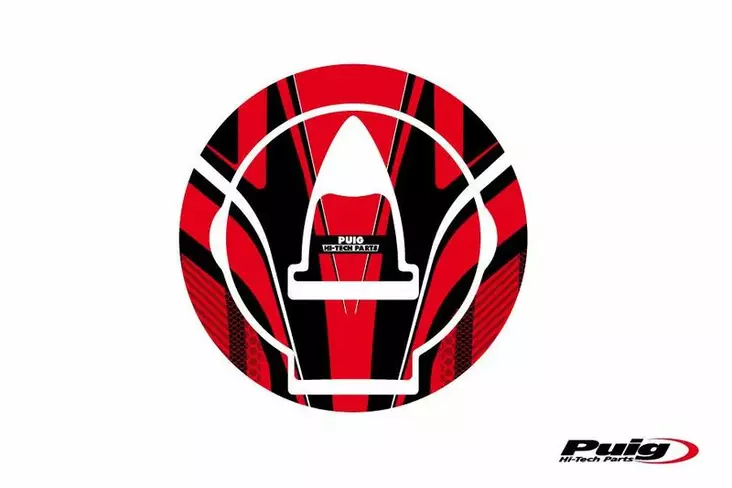 Puig Fuel Cap Cover Radical Ducati C/Red - Mallikohatiset tarrasarjat - D299485 - 1