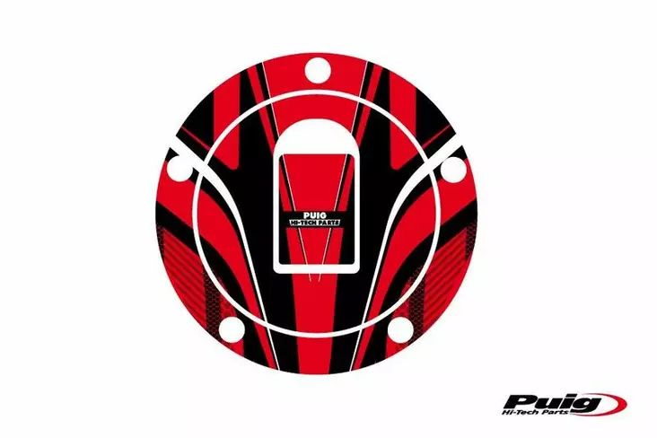 Puig Fuel Cap Cover Radical Kawasaki C/Red - Mallikohatiset tarrasarjat - D299495 - 1