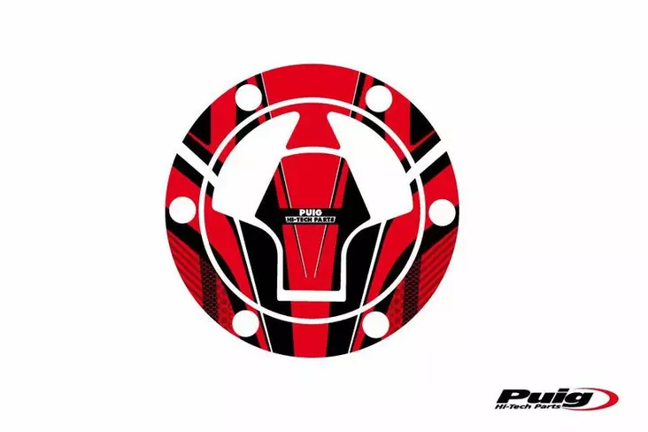 Puig Fuel Cap Cover Radical Kawasaki C/Red - Mallikohatiset tarrasarjat - D299505 - 1