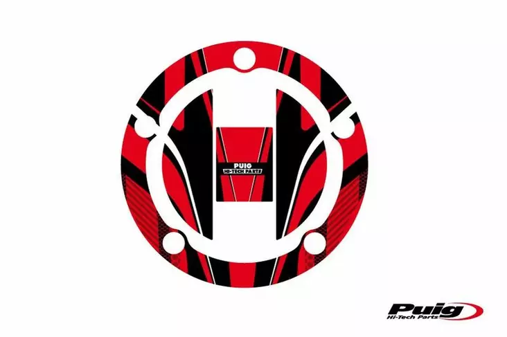 Puig Fuel Cap Cover Radical Suzuki C/Red - Mallikohatiset tarrasarjat - D299515 - 1