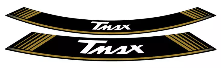Puig Kit 8 Rim Strips T-Max C/Gold - Moottoripyörän vanneteipit - D298685 - 1