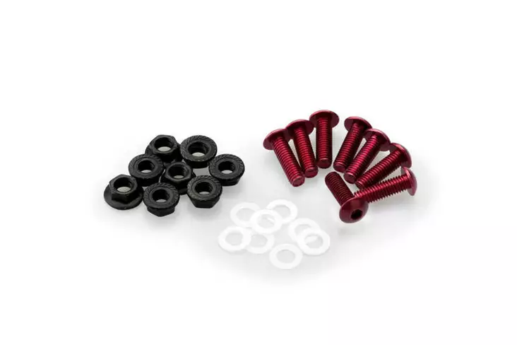 Puig Screw Kit C/Red - Moottoripyörän katteet ja tuulenohjaimet - D58835 - 1