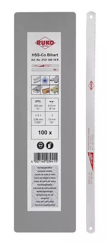 Rautasahanterä 300x13mm 18h hss-co bihar - Käsirautasahanterät - LX8565 - 1