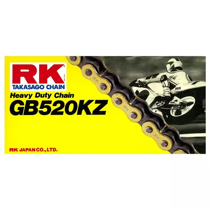 RK GB520KZ Vahvistettu ketju +CL (Jousil.) - Moottoripyörän ketjut 520 - D168325 - 1