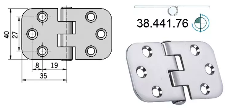 Sarana 70x39 - Veneen saranat - D124705 - 1
