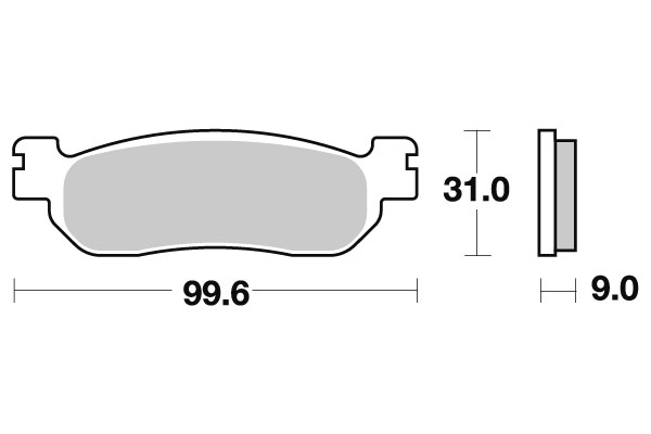 Sbs Jarrupalat Carbon Tech Taakse - Moottoripyörän jarrupalat - D220895 - 1