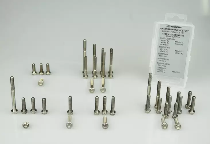 Scar Titanium Engine bolt kit 450SXF FC450 2023 - 44 bolts - Moottoripyörän kateruuvit ja ruuvisarjat - D480245 - 1