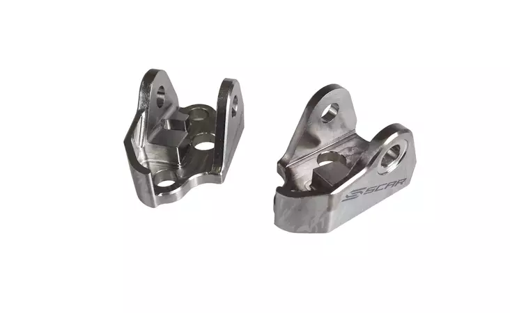 Scar Titanium Foot Peg Mount Brackets - titanium Gr5-Ti - Moottoripyörän jalkatappien tarvikkeet - D269125 - 1