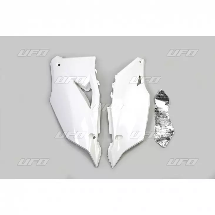 UFO Side panels KX250F 21-24 KX450F 19-23 White 047 - Offroad sivupaneelit - D275735 - 1